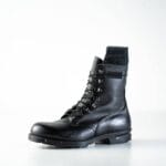 Black Samelin Hawk pilot military leather boots with high ankle support and lace-up tactical design