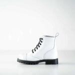 Samelin 517 Aviator Leather Boots – White — view 6