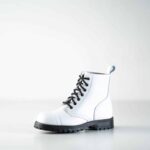 Samelin 517 Aviator Leather Boots – White
