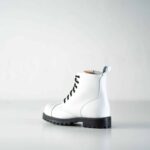 Samelin 517 Aviator Leather Boots – White — view 1