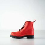 Samelin 517 Aviator Leather Boots – Red — view 3