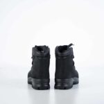 Pair of black Samelin 5531 hiking boots viewed from behind, showing padded collars, rear seams and heel tread edges.