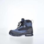 Samelin 550 Wanderstiefel in Marineblau in Seitenansicht mit Schnürung und Profilsohle.